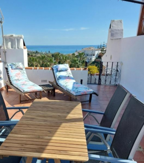 Modern furnished, roof terrace, beautiful seaview, Nerja